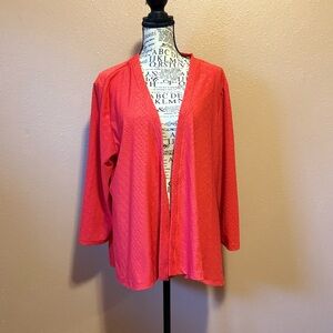 Allison Daley Red Textured Cardigan